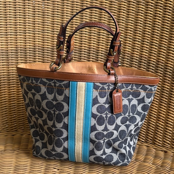 Coach Handbags - EUC Coach vintage mini denim tote- 7044